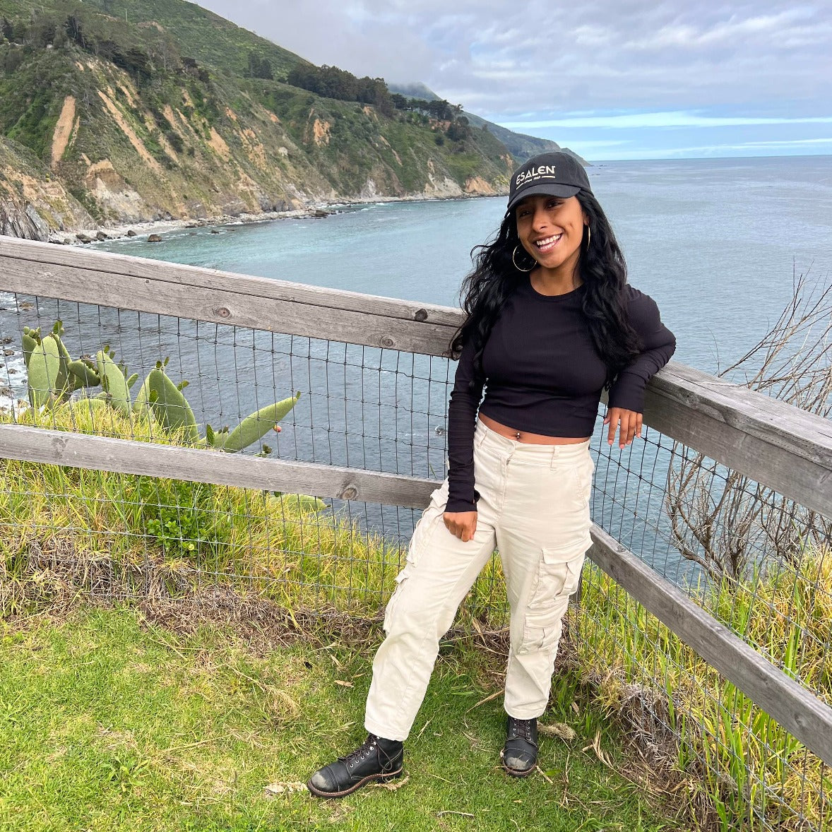 Esalen 1962 Logo Baseball Hat in Black