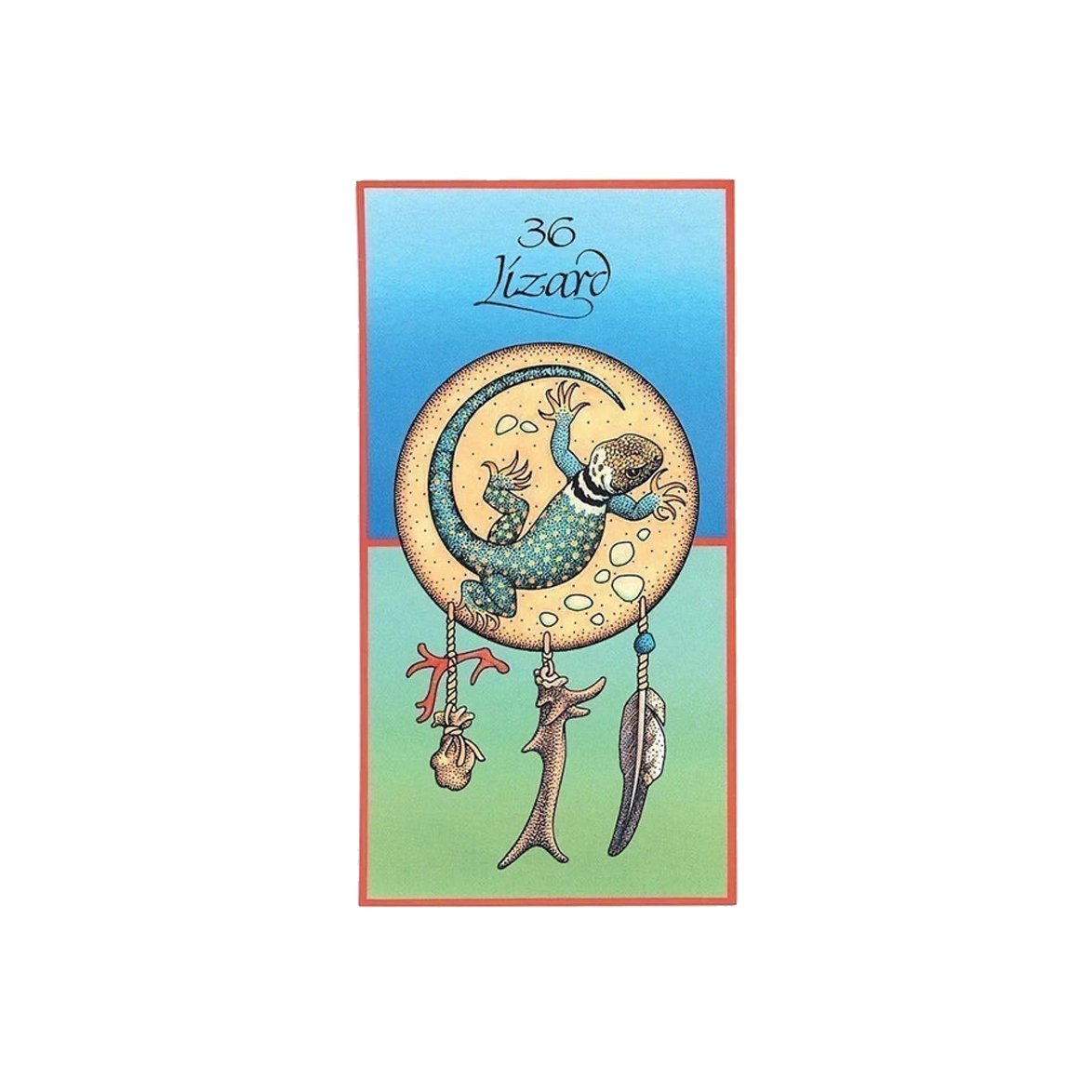 Esalen Cards - Medicine Cards by Jamie Sams & David Carson, 36 Lizard
