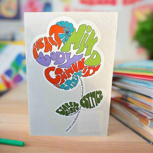 Esalen Gifts & Home Esalen Vintage Flower Vinyl Sticker