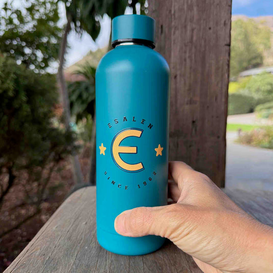 Heritage Esalen Since 1962 Logo Water Bottle in Teal