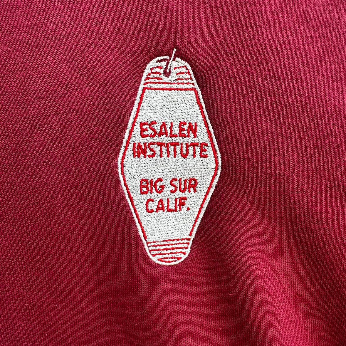 Room Key Embroidered Hoodie in Currant