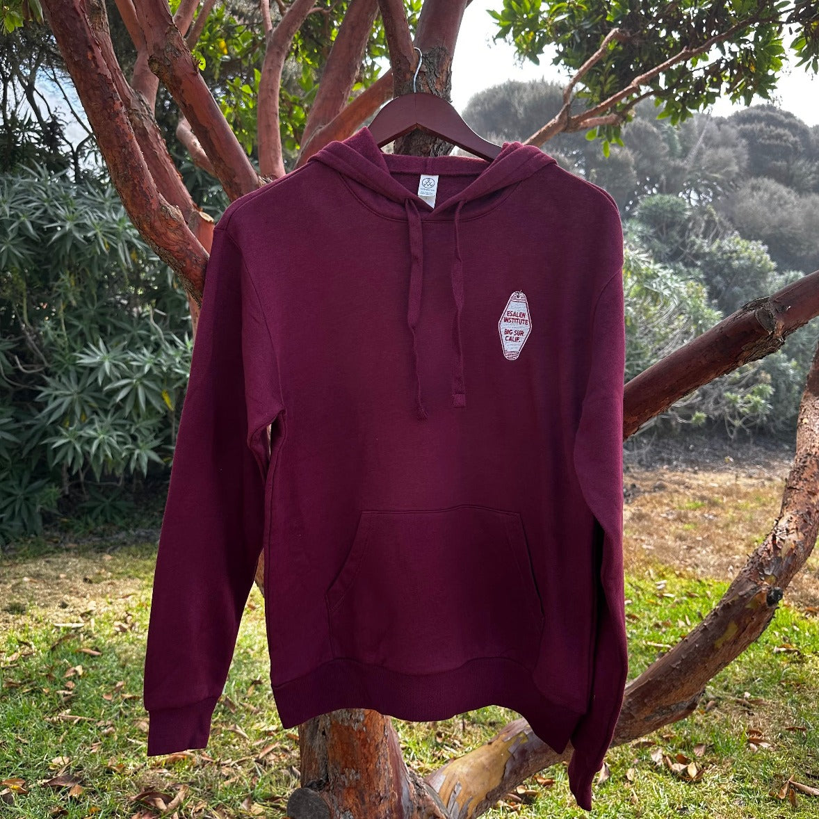 Room Key Embroidered Hoodie in Currant