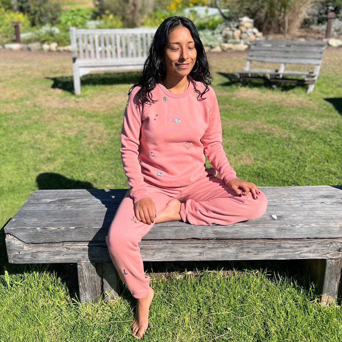 Mini Sprinkle Sweatshirt in Clay by Esalen x C.Bonz