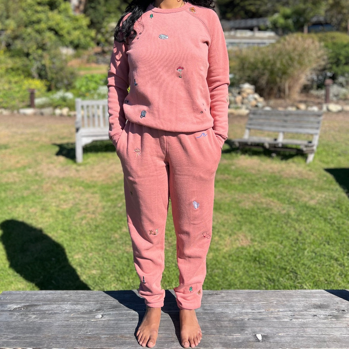 Mini Sprinkle Sweatpant in Clay by Esalen x C.Bonz