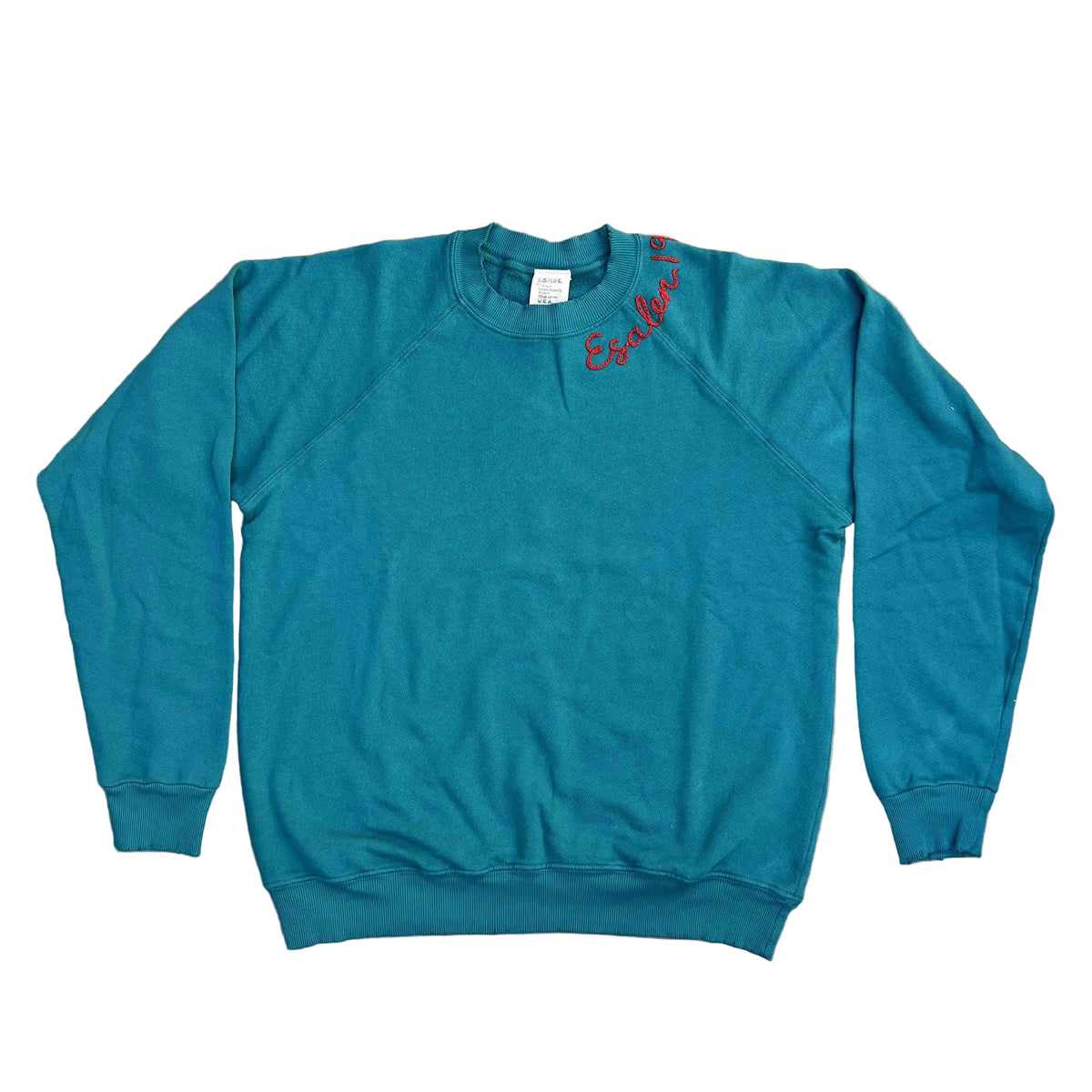 Esalen 1962 Embroidered Sweatshirt in Teal