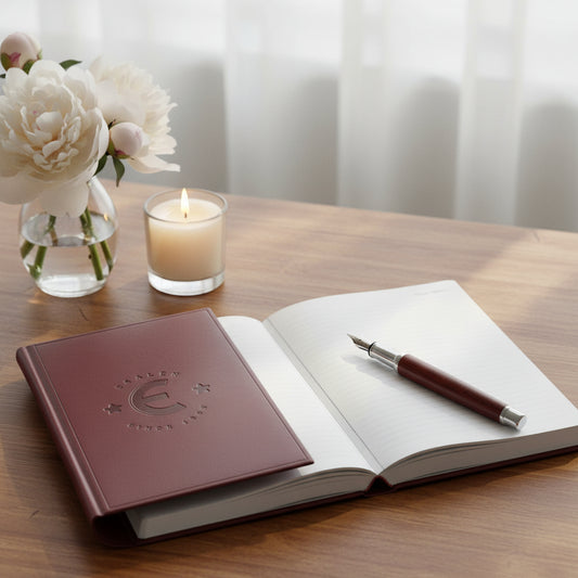 Heritage Esalen Since 1962 Logo Journal in Burgundy