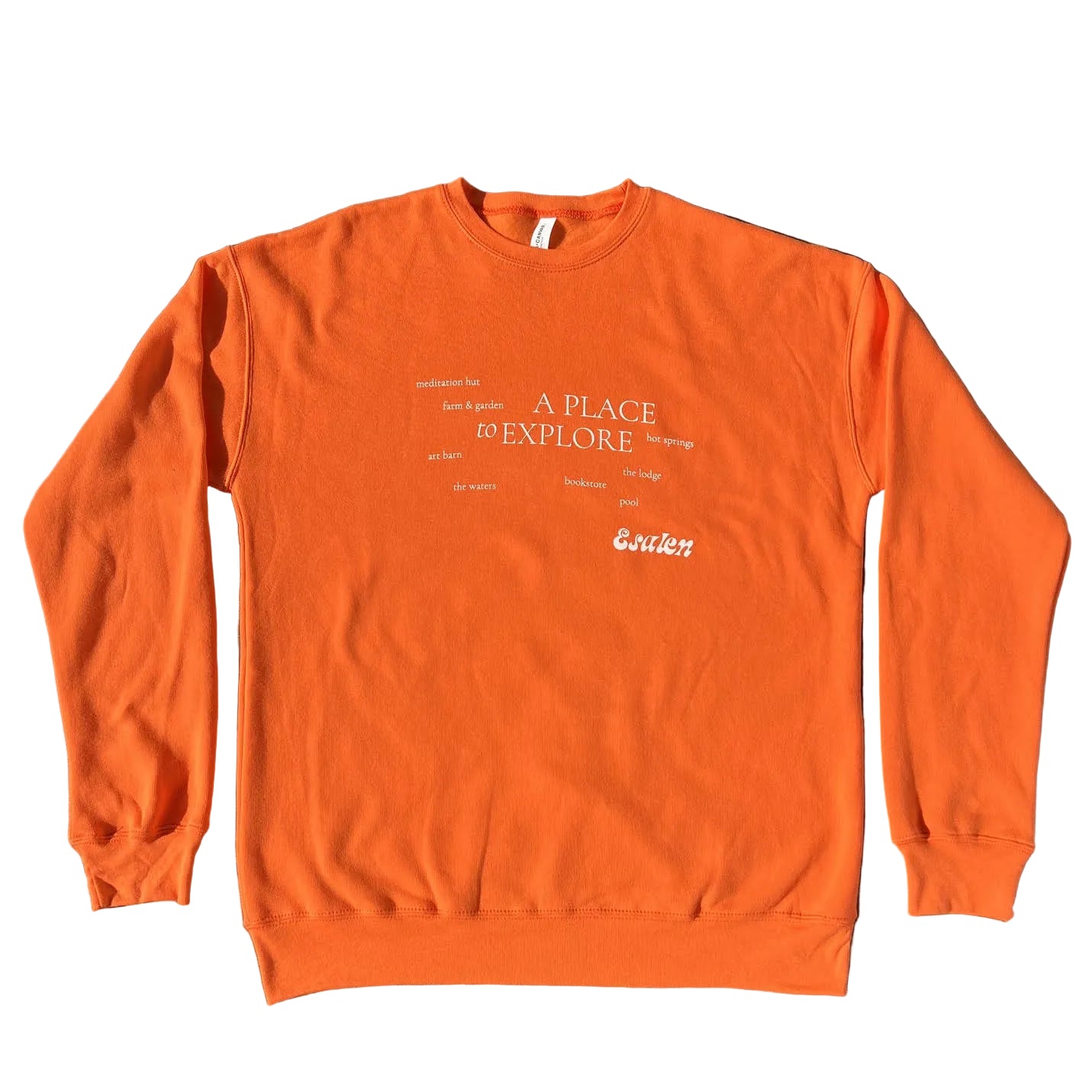 Esalen A Place to Explore Sweatshirt in Orange