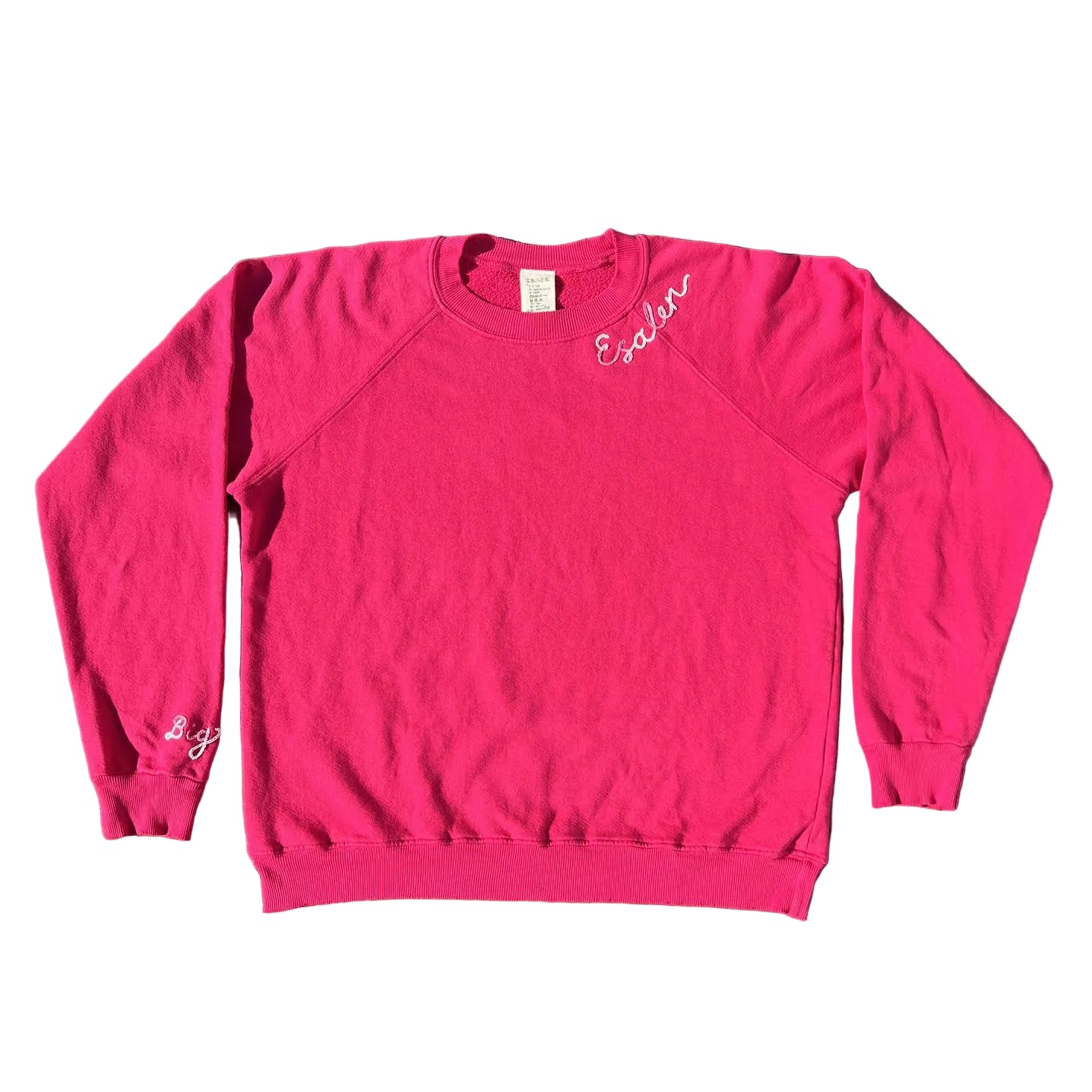 Rainbow Ombre Embroidered Sweatshirt in Fuchsia by ISMBS x Esalen