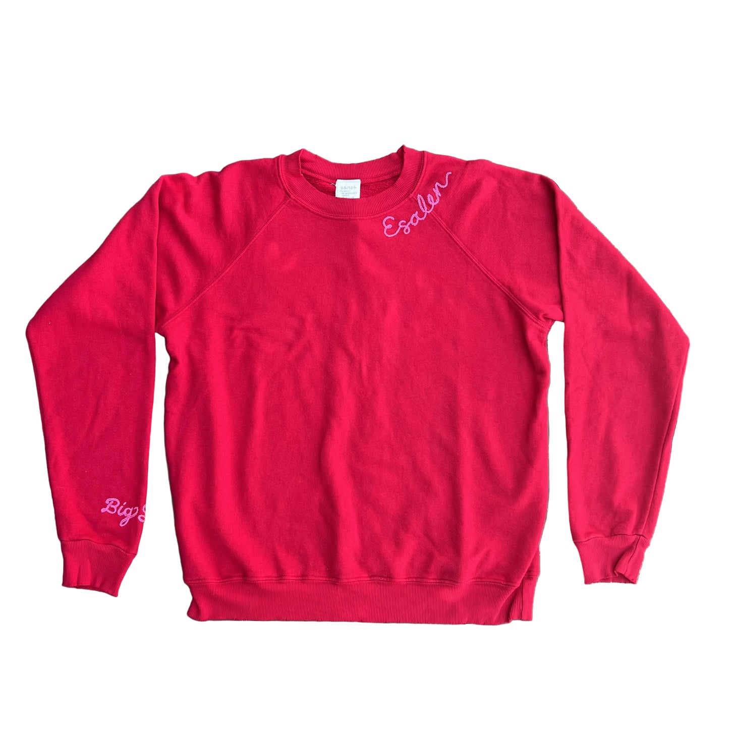 Embroidered Sweatshirt in Red by ISMBS x Esalen