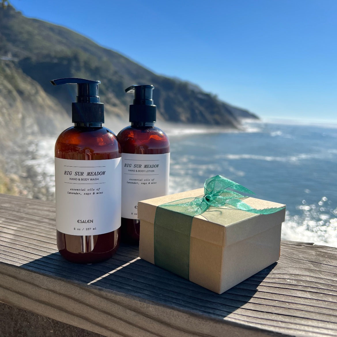 Esalen Bath Salt & Body Oil Gift Set in Big Sur Meadow