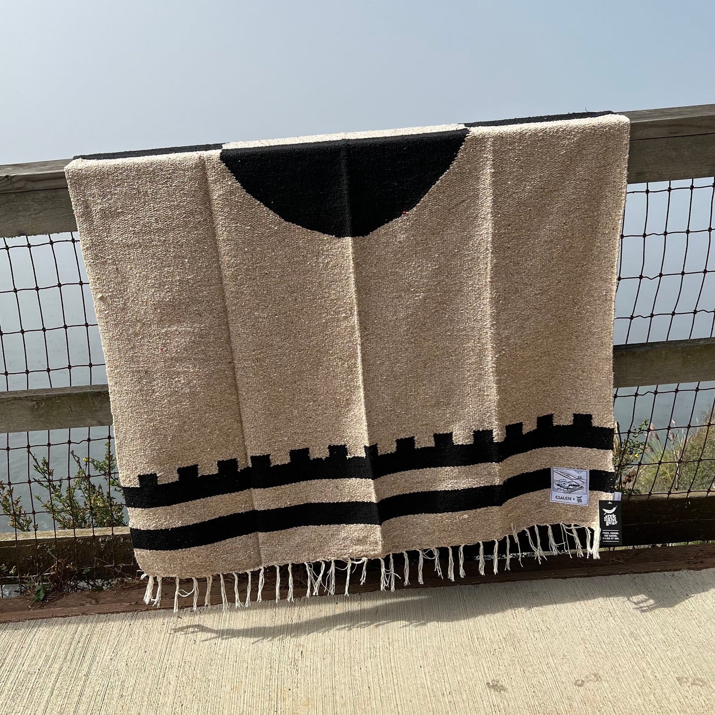 Esalen x Trek Light Gear Divided Sky Blanket in Black & Tan