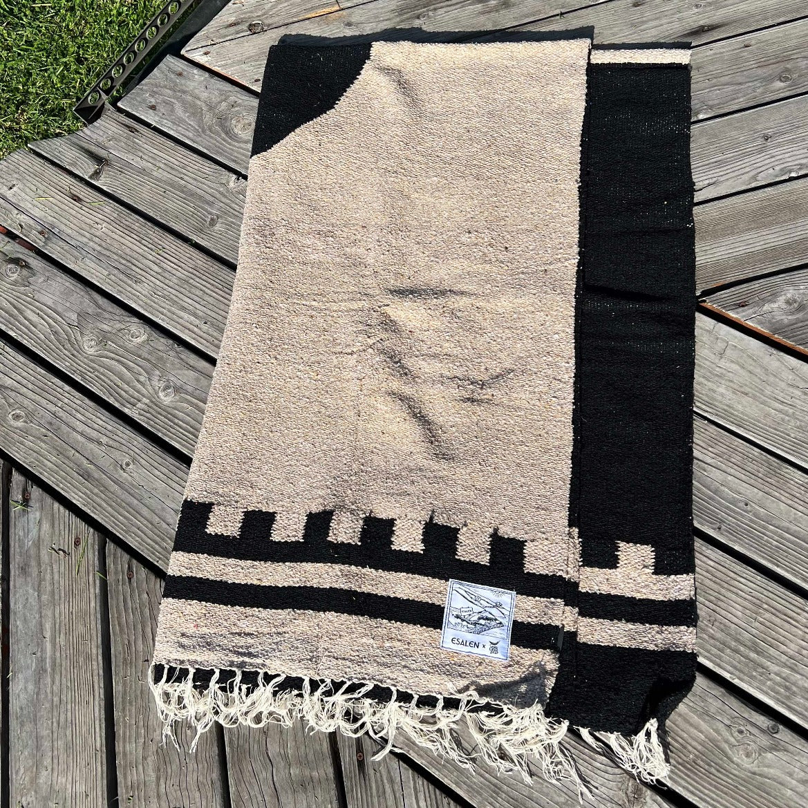 Esalen x Trek Light Gear Divided Sky Blanket in Black & Tan