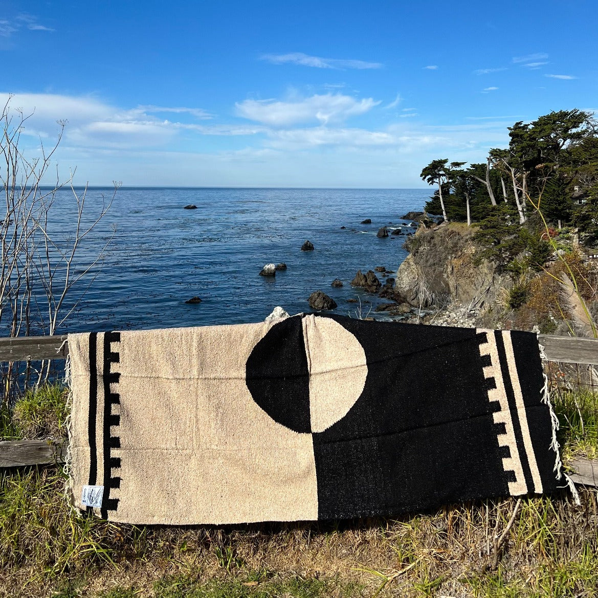 Esalen x Trek Light Gear Divided Sky Blanket in Black & Tan