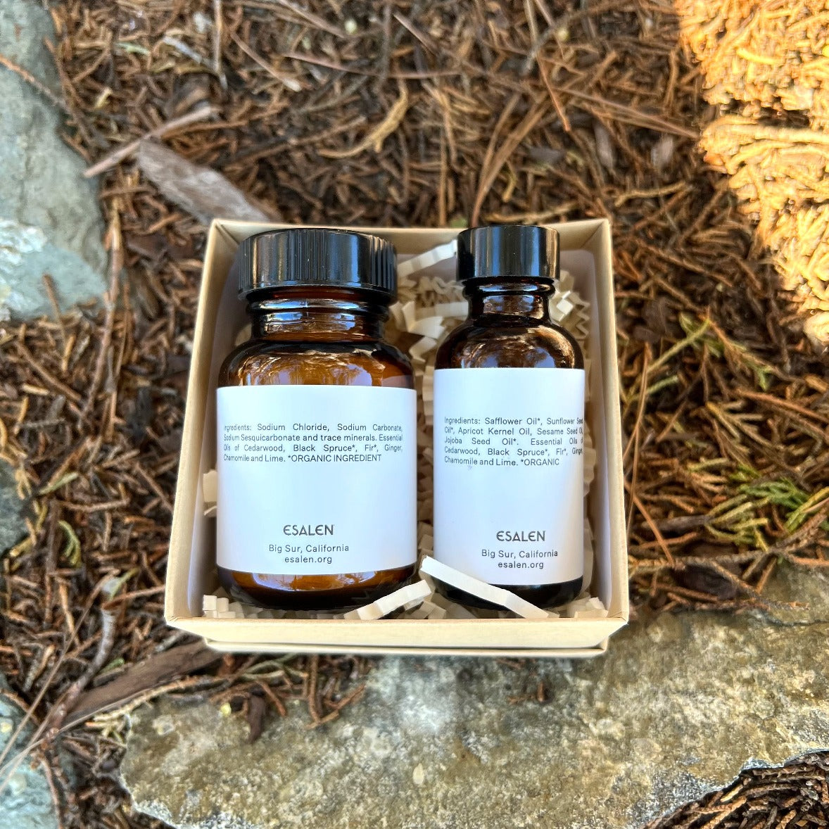 Esalen Bath & Body - Big Sur Woods Bath Salt & Body Oil Gift Set by Esalen back