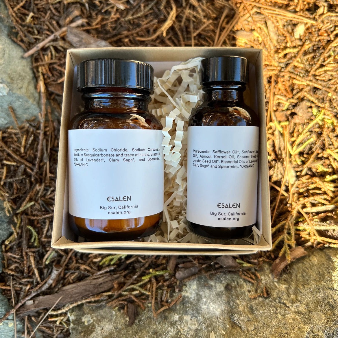 Esalen Bath & Body Big Sur Meadow Bath Salt & Body Oil Gift Set by Esalen back