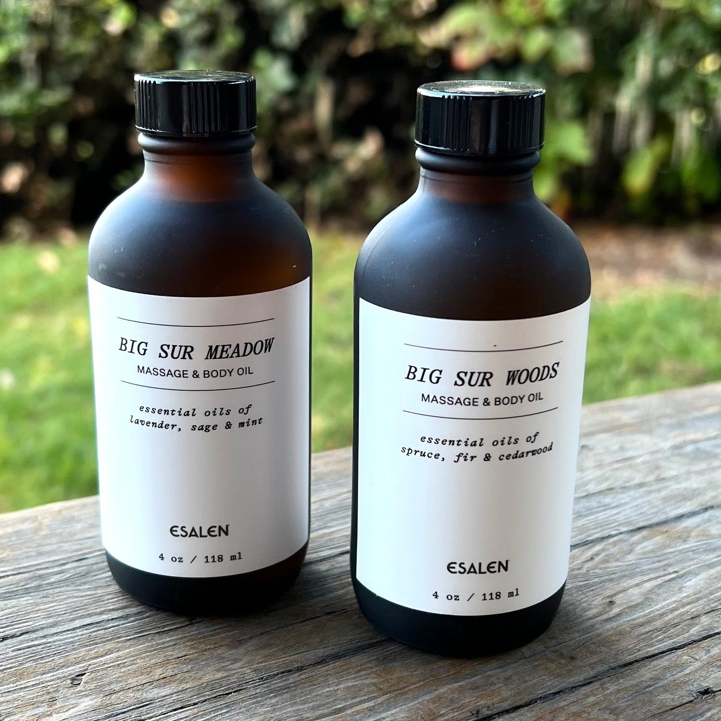 Esalen Bath & Body Big Sur Meadow Massage & Body Oil by Esalen with Big Sur Woods Body Oil