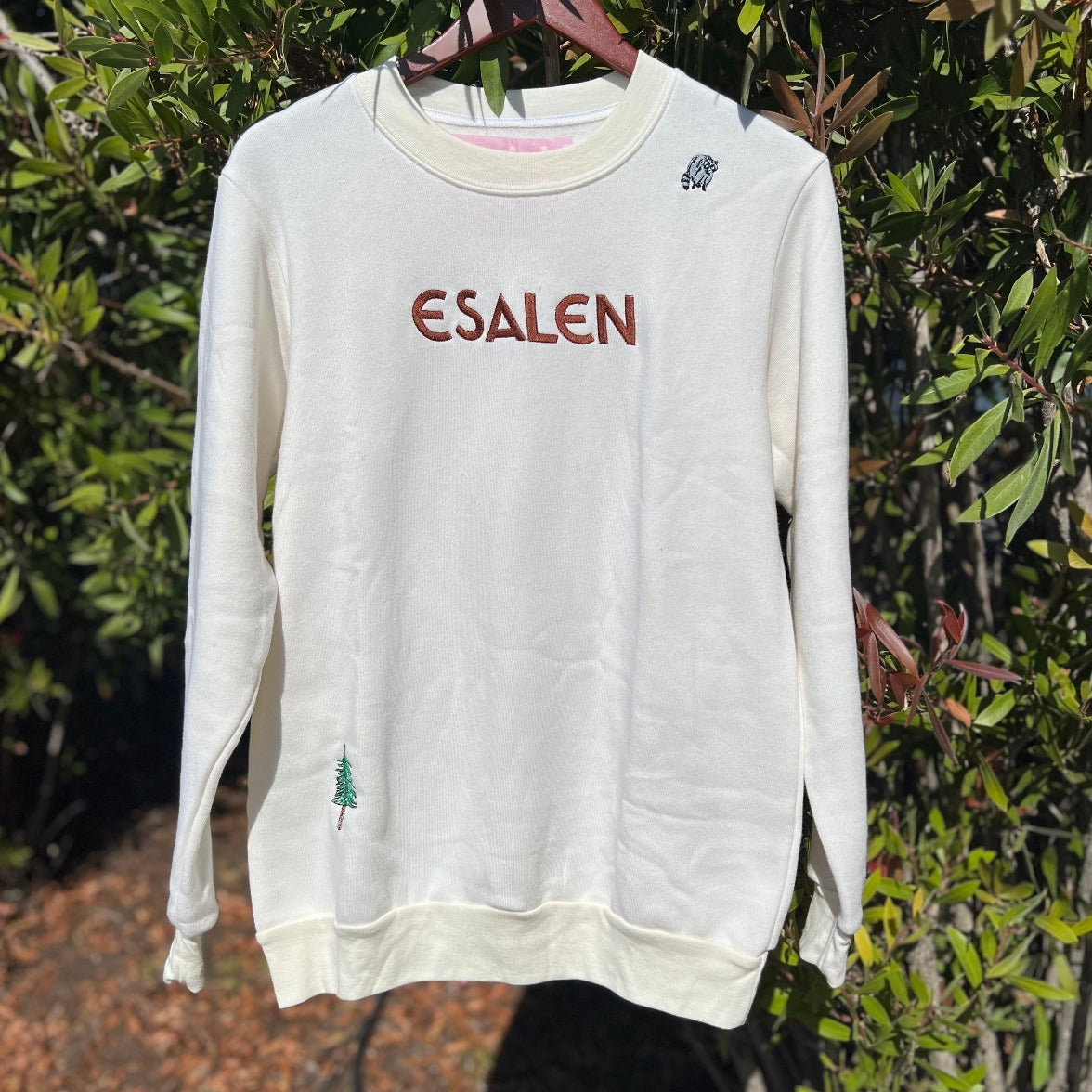 2 Mini Logo Sweatshirt in Cream by Esalen x C.Bonz