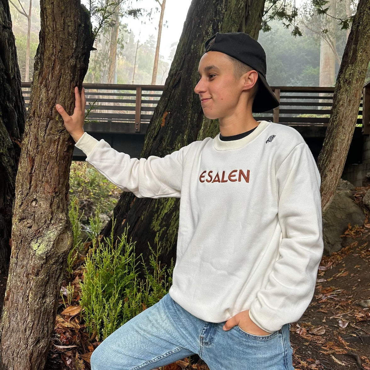 2 Mini Logo Sweatshirt in Cream by Esalen x C.Bonz