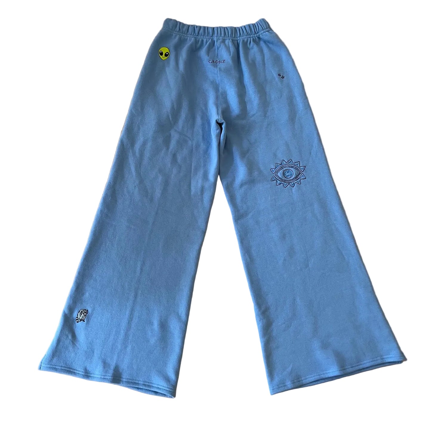 Esalen Blue Skies Embroidered Wide Leg Pant in Blue by C-Bonz x Esalen