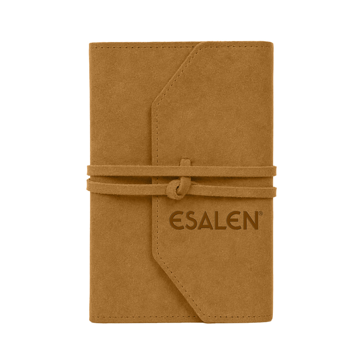 Esalen Logo Suede Tie Journal in Almond
