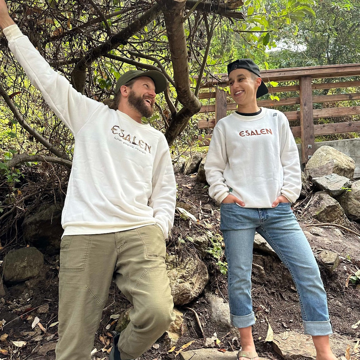 2 Mini Logo Sweatshirt in Cream by Esalen x C.Bonz