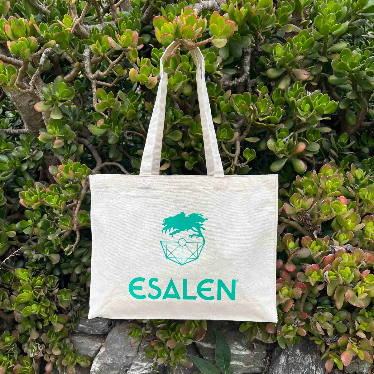 Esalen Accessories - Esalen The Lodge Grocery Canvas Tote Bag, front