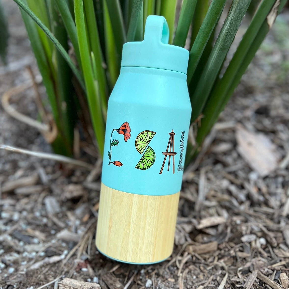 Farm & Garden Esalen Logo Water Bottle