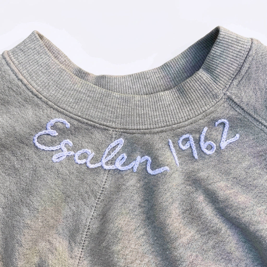 Esalen 1962 Embroidered Sweatshirt in Heather Grey