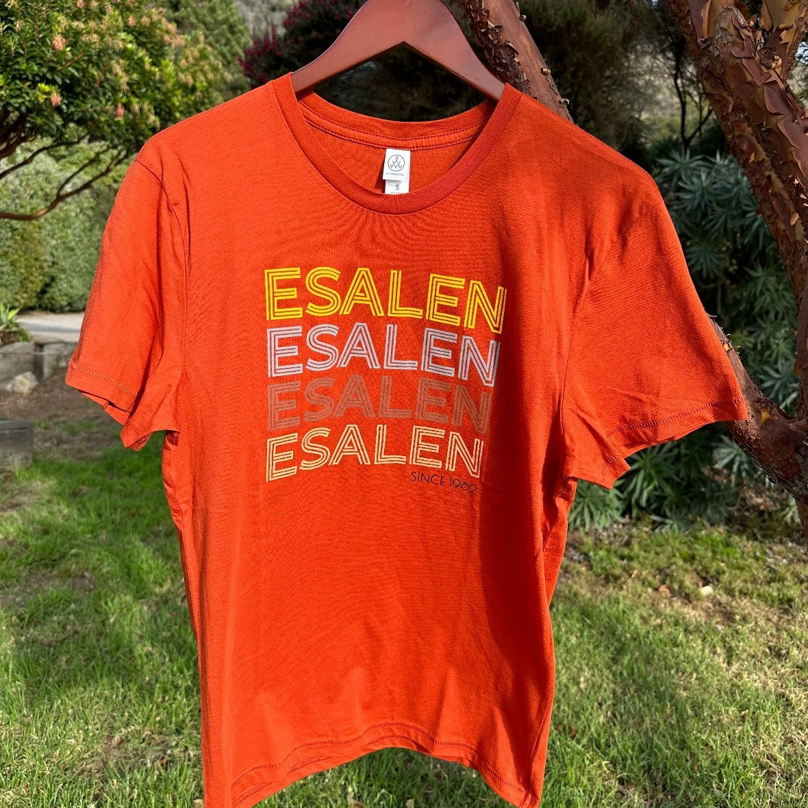 Stacked Esalen Logo Organic T-Shirt in Clay