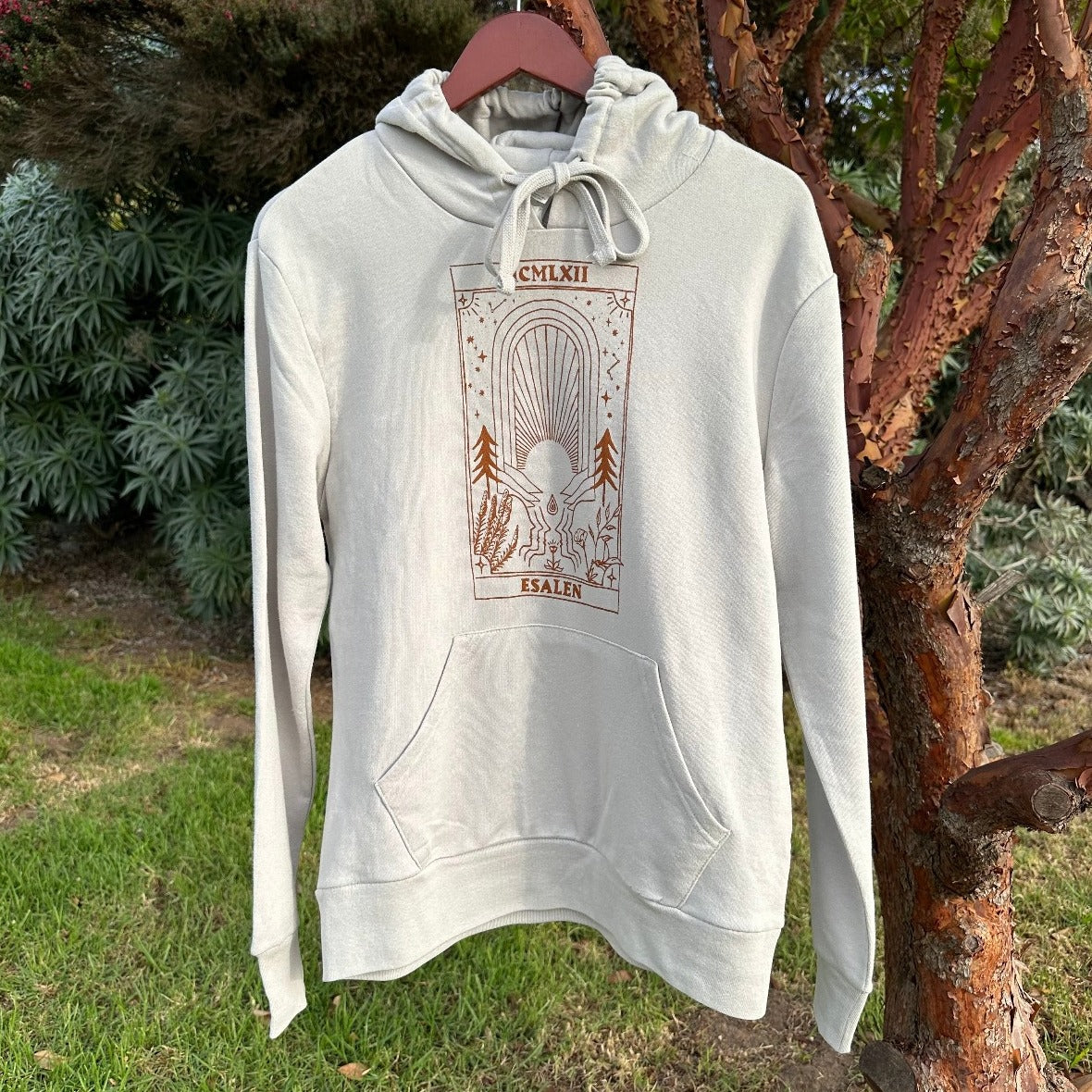 Tarot Card Washed Hoodie in Light Grey