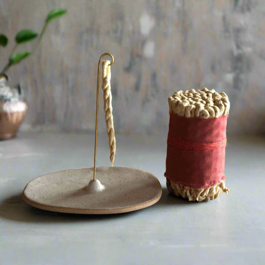 Ceramic Rope Incense Burner with Hook by Catherine Rising