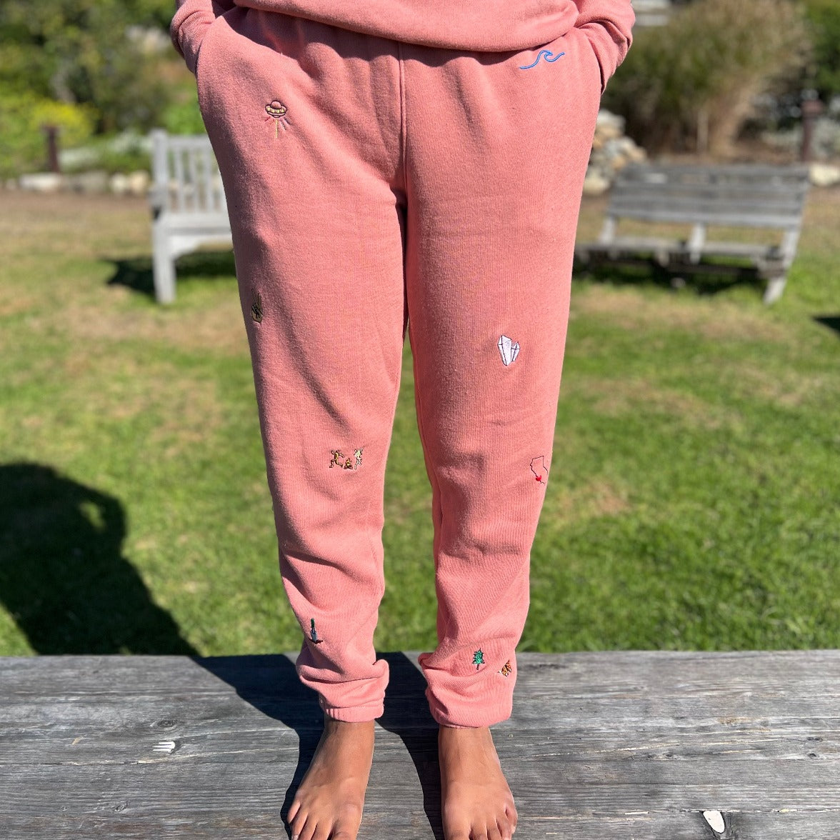 Mini Sprinkle Sweatpant in Clay by Esalen x  C.Bonz