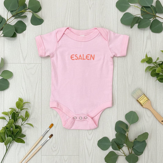 Esalen Classic Logo Infant Onesie in Pink