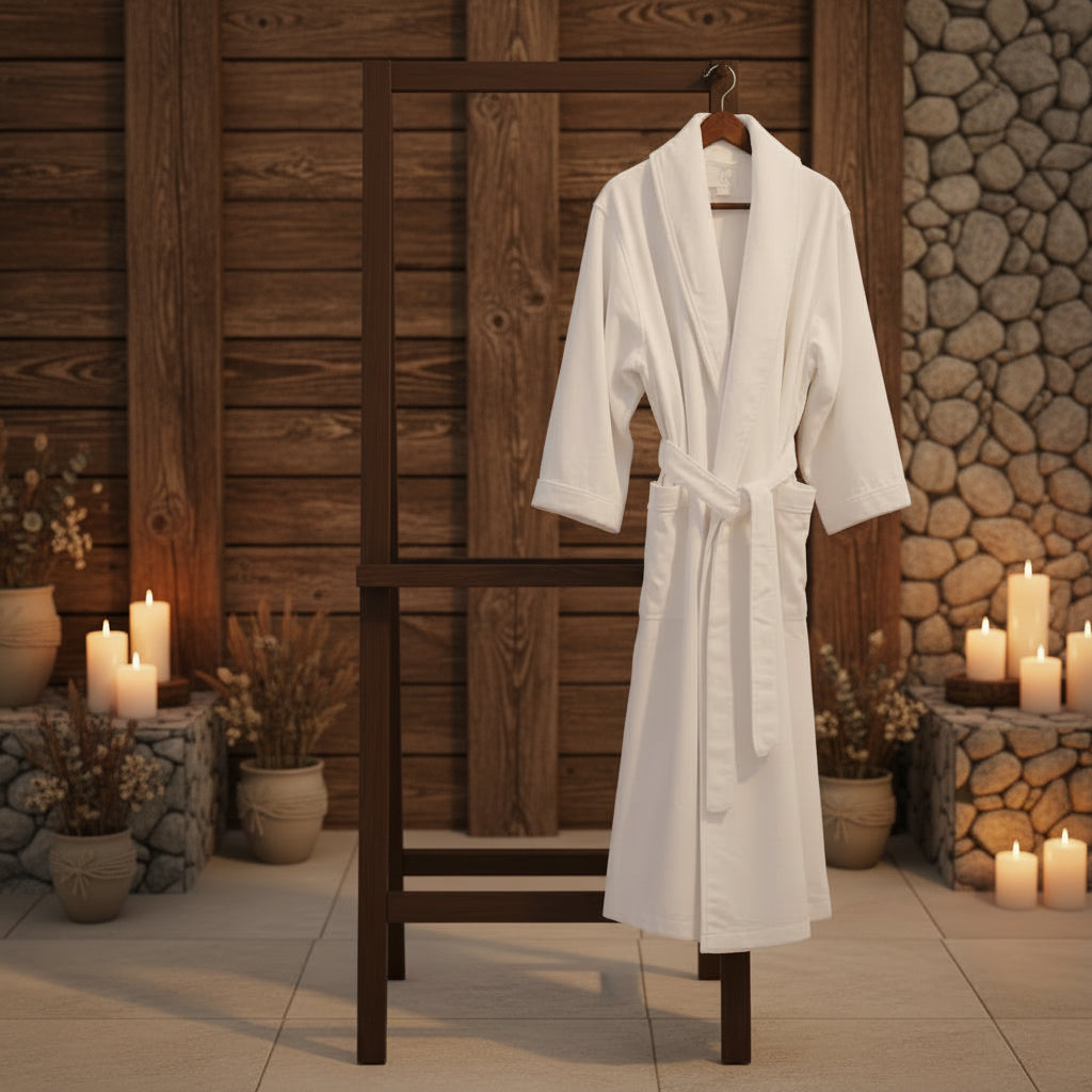 Esalen Embroidered Robe in White