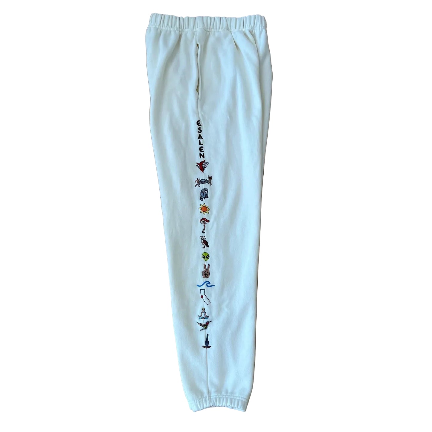 Esalen Embroidered Track Jogger Pant in Cream by C-Bonz x Esalen