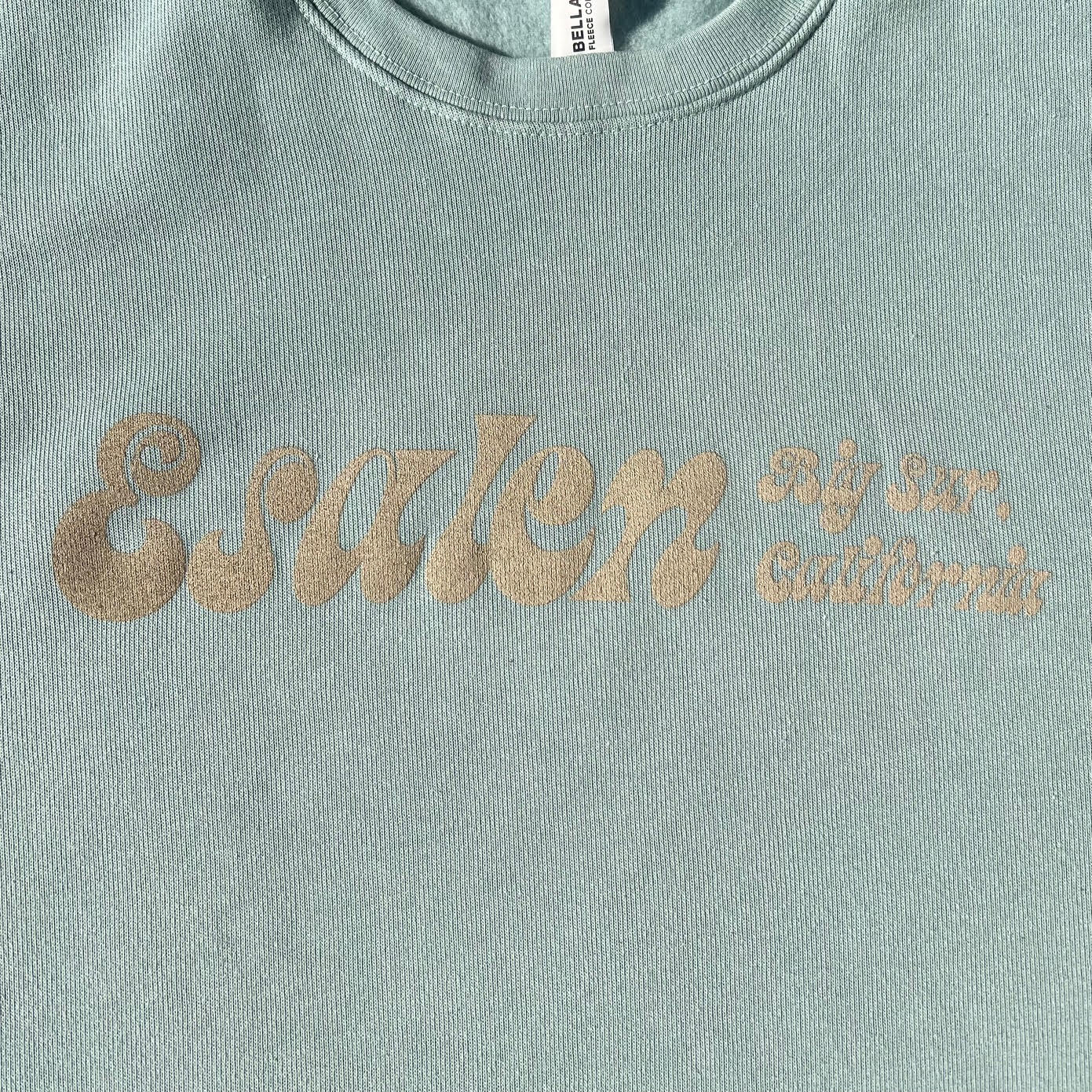 Esalen Big Sur California Logo Sweatshirt in Dusty Blue