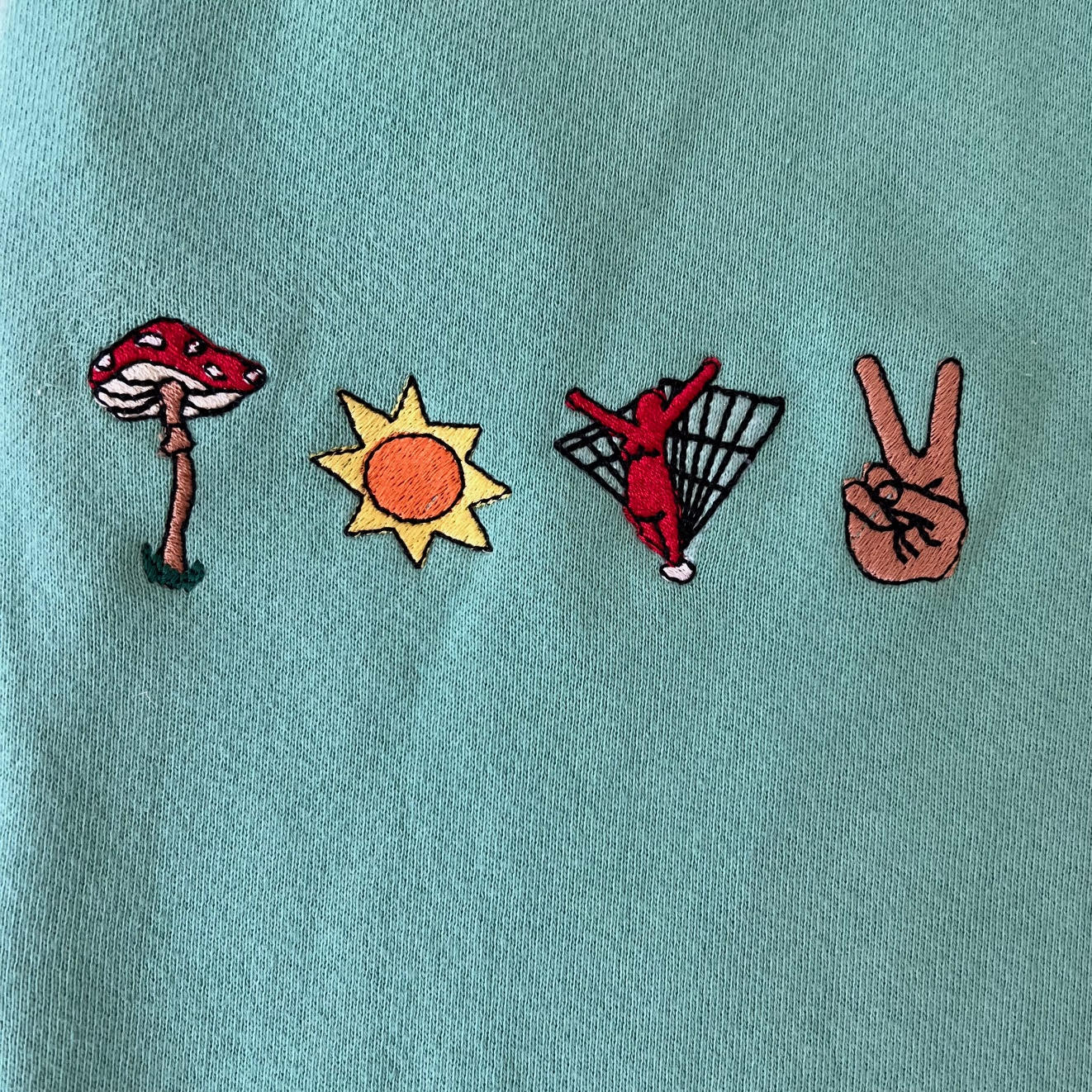 Esalen 4 Mini Embroidered Jogger Pant in Green by C-Bonz x Esalen