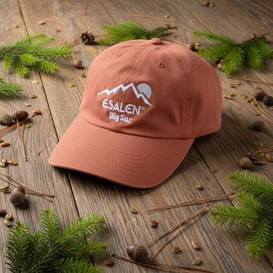 Esalen Mt Sun Logo Twill Hat in Burnt Orange