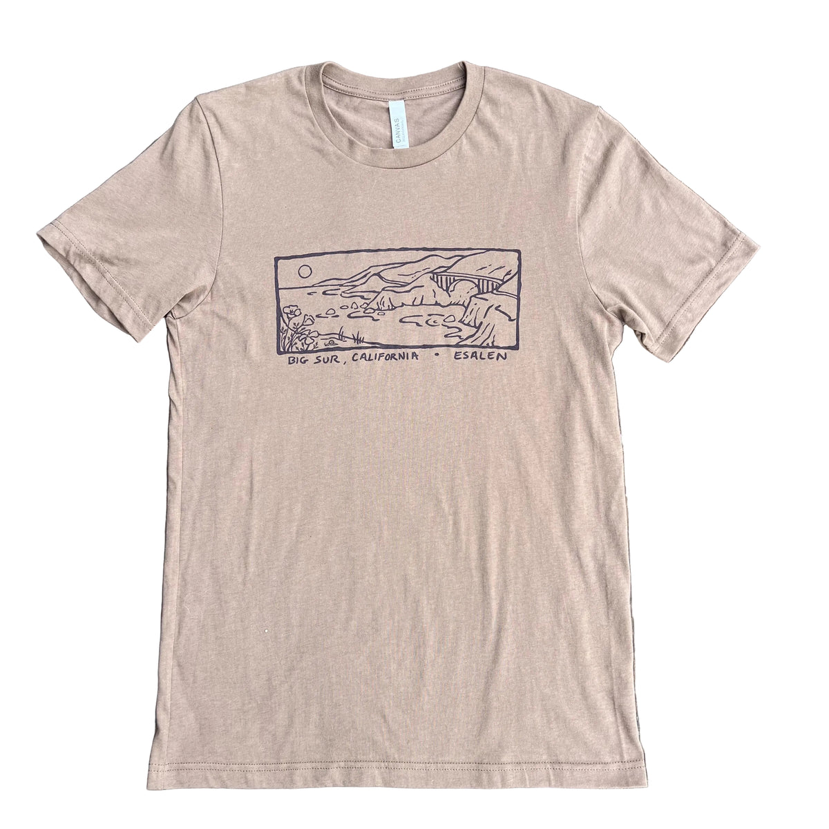 Esalen Big Sur Fire Relief T-Shirt in Vintage Brown