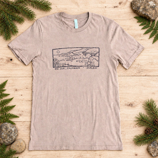 Esalen Big Sur Fire Relief T-Shirt in Vintage Brown