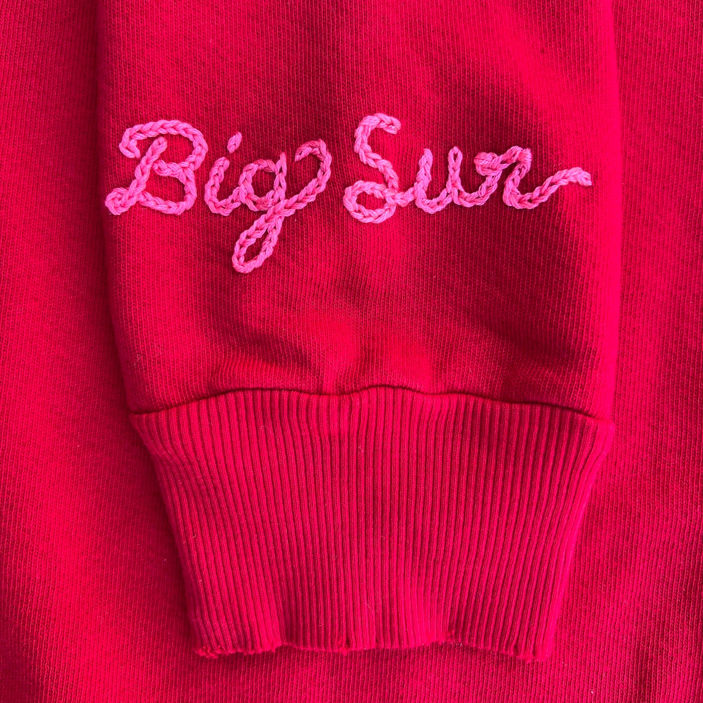 Embroidered Sweatshirt in Red by ISMBS x Esalen