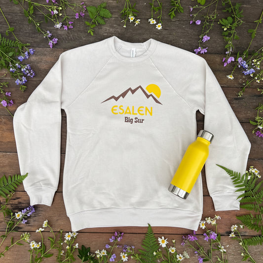 Esalen Big Sur Mt Sun Raglan Sweatshirt in Heather Dust