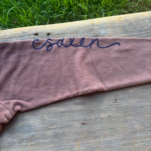 Grateful & Cozy Esalen Logo Sleeve Sweatshirt in Gingerbread