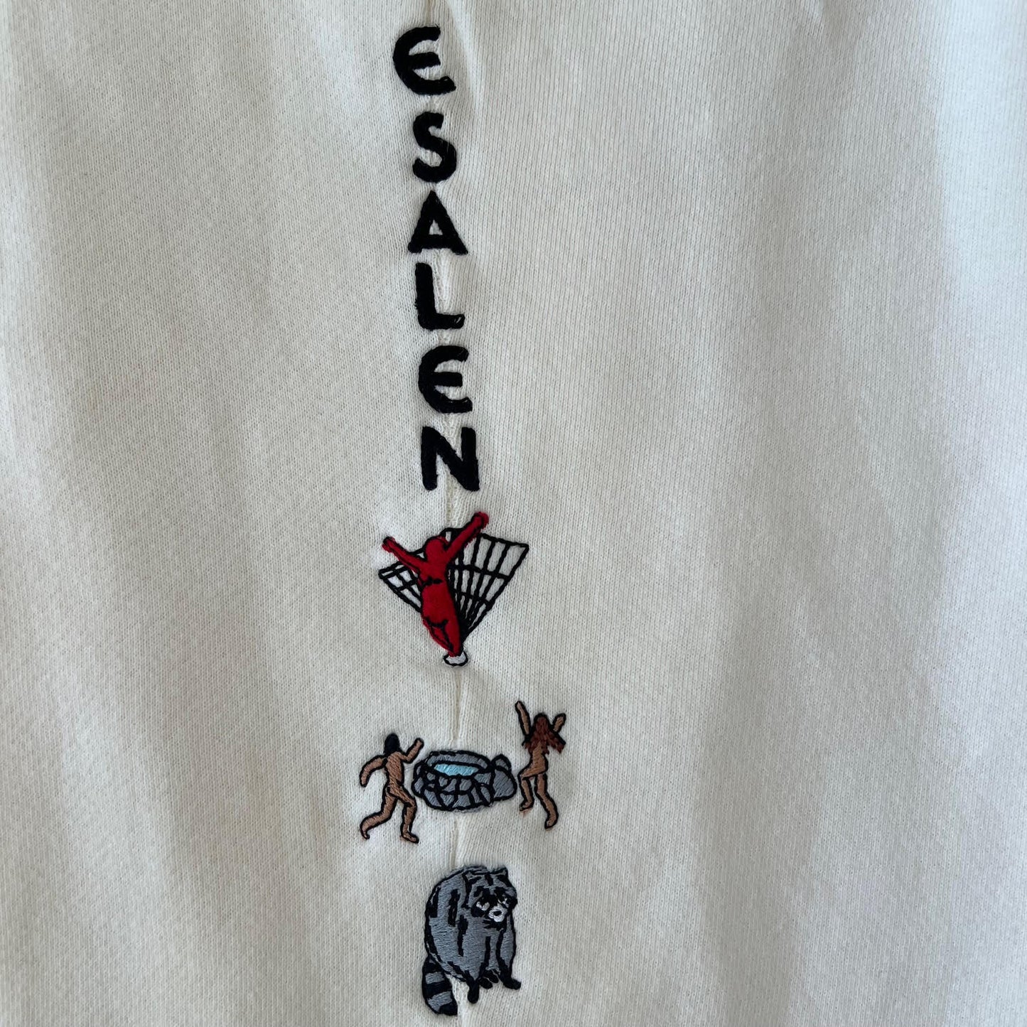 Esalen Embroidered Track Jogger Pant in Cream by C-Bonz x Esalen