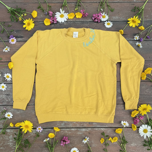 Petal Bloom Esalen 2026 Logo Sweatshirt in Sunflower - ISMBS x Esalen