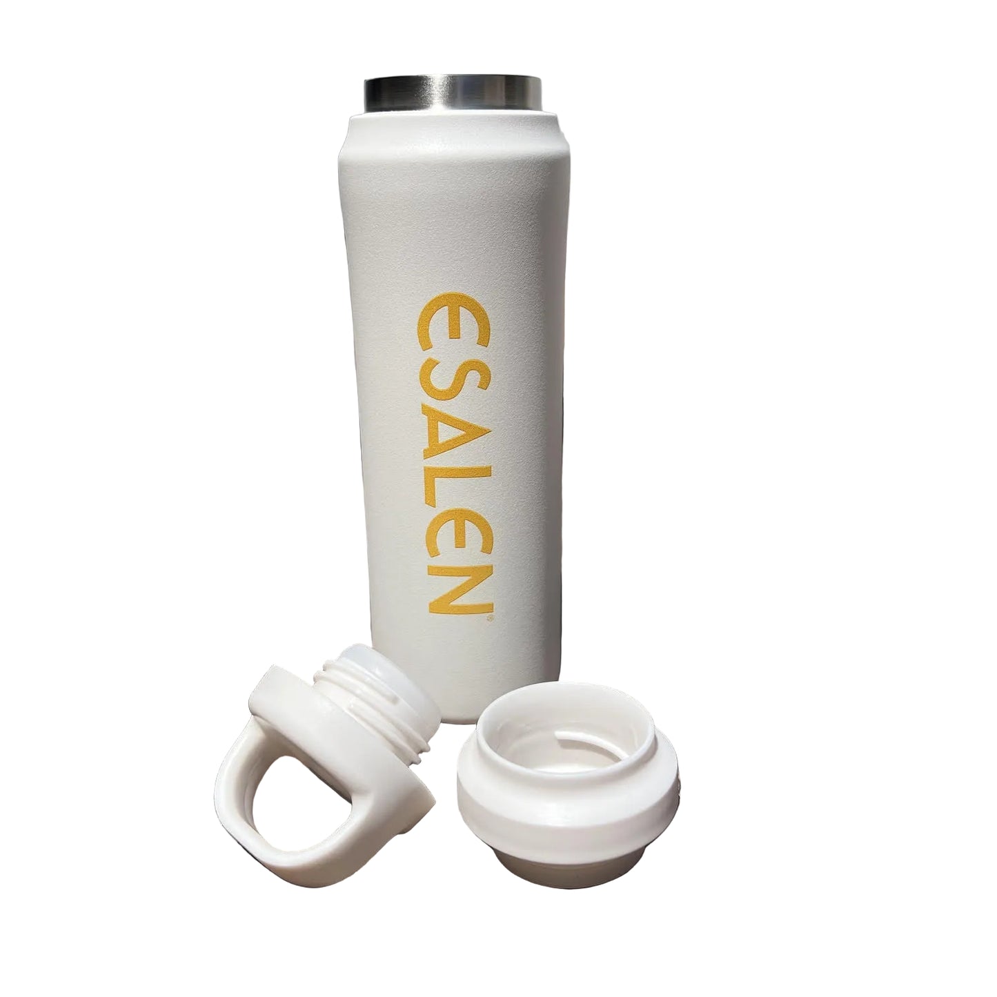 Esalen Logo Bottle in Marshmallow w/Yellow Logo