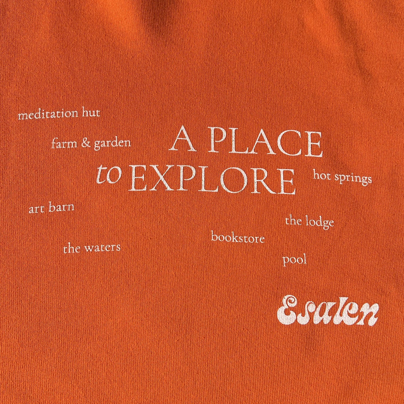 Esalen A Place to Explore Sweatshirt in Orange
