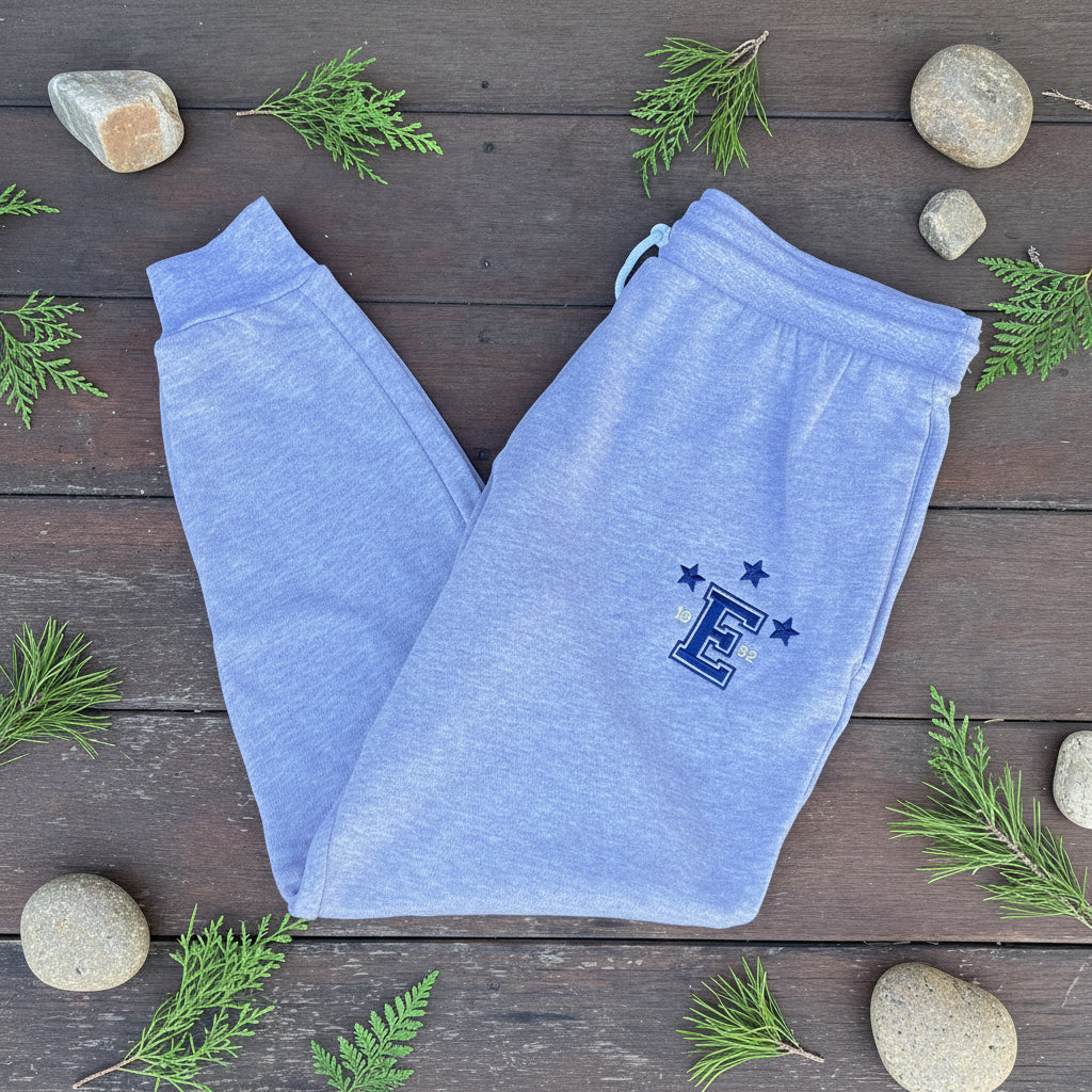 Stars & Esalen E Logo Embroidered Jogger in Heather Grey