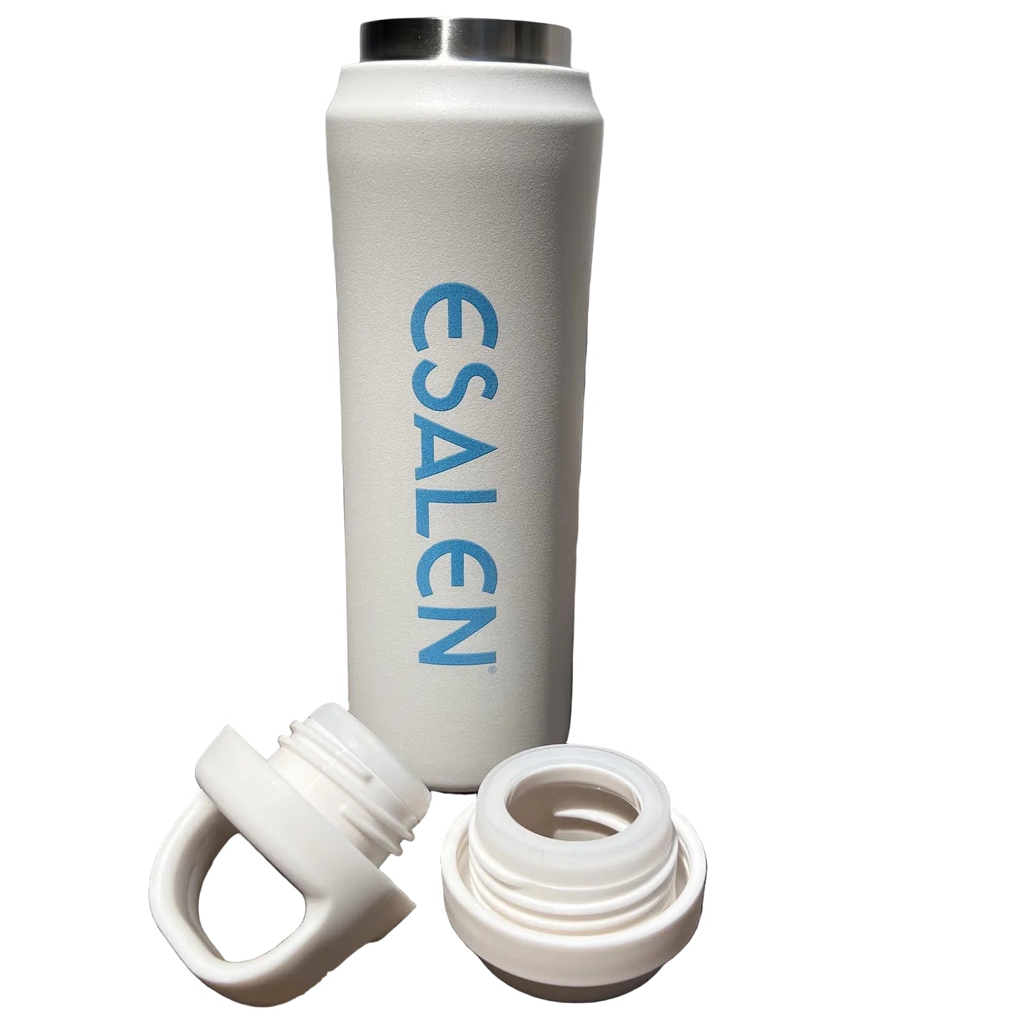 Esalen Logo Bottle in Marshmallow w/Blue Logo