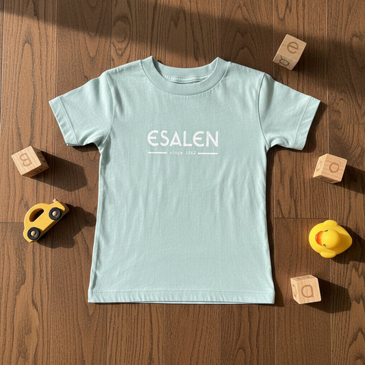 Esalen Classic Logo Toddler T-Shirt in Dusty Blue